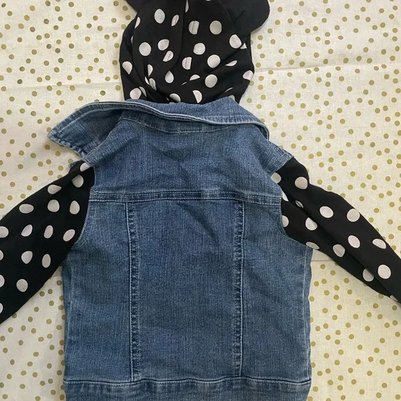 Disney Denim Jacket with Polka Dot Sleeves - Picture 3 of 5